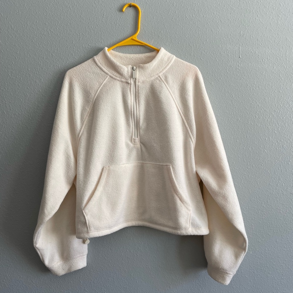 Vintage Old Navy Cream Boxy Dolman Sleeve Polo Sweatshirt
